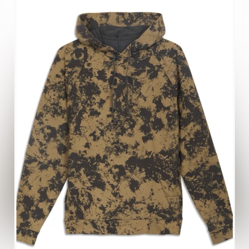 Lululemon Men's Black and Tan Camo Hoodie